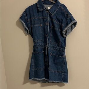 Free People denim jumpsuit / romper